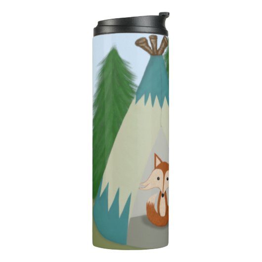 Niedlicher Lone Fox Thermosbecher (Nach links gedreht)