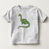 Niedlicher Long Neck Dinosaurier T - Shirt für Kin (Vorderseite)