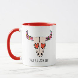 Niedlicher Longhorn Skull Personalisierter Valenti Tasse