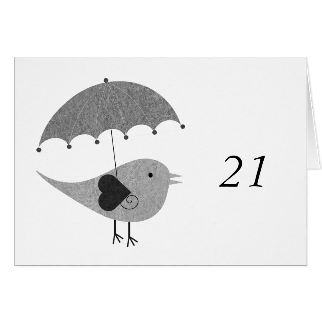 Niedlicher Lovebird mit Umbrella (Vorderseite (Horizontal))