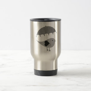 Niedlicher Lovebird mit Umbrella Reisebecher