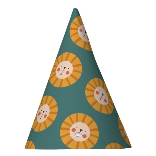 Niedlicher Löwe bunt Partyhütchen (Rechts)