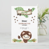 Niedlicher Löwe Es ist eine Baby-Dusche Einladung (Stehend Vorderseite)