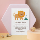 Niedlicher Löwe. Funny Animal Zoo Safari Kindergeb Dankeskarte
