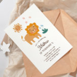Niedlicher Löwe. Funny Safari Animal Kindergeburts Einladung<br><div class="desc">Funny Baby / Kindergeburtstag Einladung mit niedlichem Löwen für Zoo oder Safari Themenparty. Bitte kontaktieren Sie mich,  wenn Sie weitere Informationen benötigen.</div>