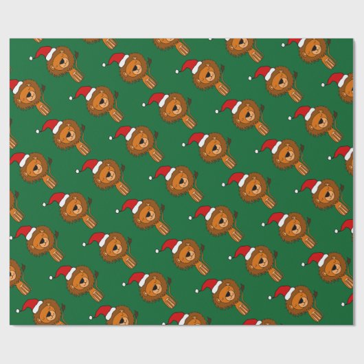 Niedlicher Löwe im Geschenkpapier (Flach)