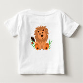Niedlicher Löwe im Gras mit Ladybug-Baby-T - Shirt (Rückseite)