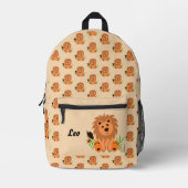 Niedlicher Löwe im Gras mit Ladybug, Kinder Bedruckter Rucksack (Vorderseite)