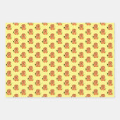 Niedlicher Löwe im Gras mit Ladybug-Kindern Geschenkpapier Set (Vorderseite)