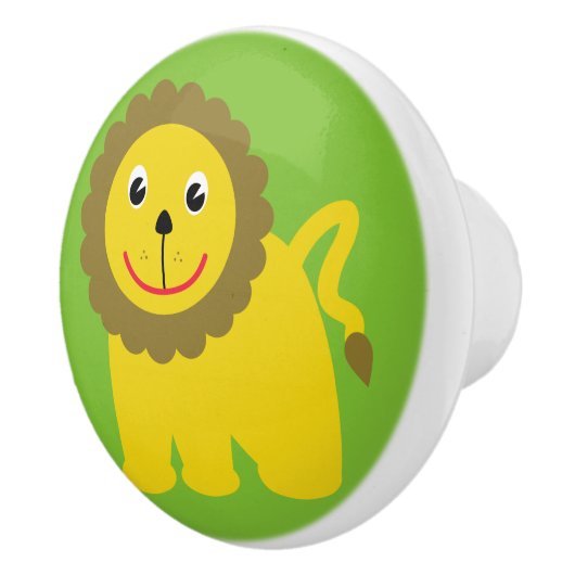 Niedlicher Löwe Keramikknauf (Rechts)