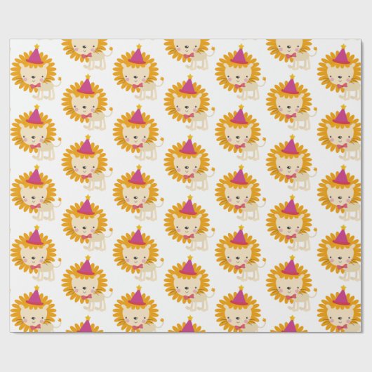 Niedlicher Löwe - Kinder Geschenkpapier (Flach)