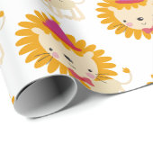 Niedlicher Löwe - Kinder Geschenkpapier (Rolleneckpunkt)