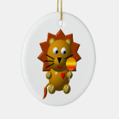 Niedlicher Löwe mit Lutscher! Keramikornament (Rechts)