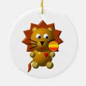 Niedlicher Löwe mit Lutscher! Keramikornament (Hinten)