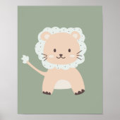 Niedlicher Löwe Safari Kinder Kinderzimmer Kunst,  Poster (Vorne)