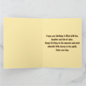 Niedlicher Löwe und Baby Cub Kindergeburtstag Karte (Innenseite)