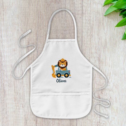 Niedlicher Löwenbagger Kinderschürze