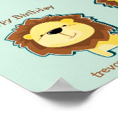 Niedlicher Löwenblutgeburt Poster (Ecke)