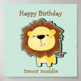 Niedlicher Löwenblutgeburt Poster