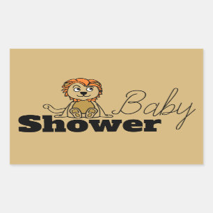 Niedlicher Löwengürtel, Babydusche Rechteckiger Aufkleber
