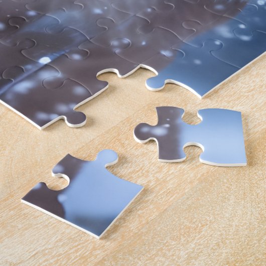 Niedlicher Löwengürtel im Schnee Puzzle (Seite)