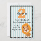 Niedlicher Löwenjunge zum Geburtstag Einladung (Vorderseite)