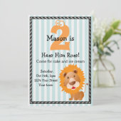 Niedlicher Löwenjunge zum Geburtstag Einladung (Stehend Vorderseite)