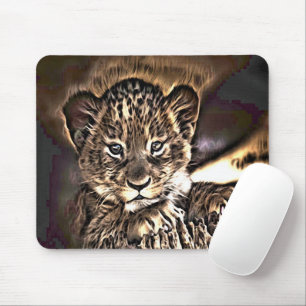 Niedlicher Löwenwürfel Mousepad