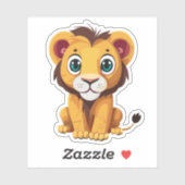 Niedlicher Löwenzahn-Cartoon Aufkleber (Blatt)