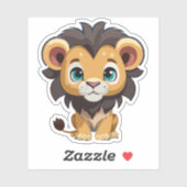 Niedlicher Löwenzahn-Cartoon Aufkleber (Blatt)