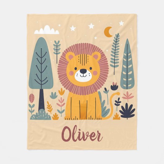 Niedlicher Löwenzahn im Wald Fleecedecke (Vorderseite)