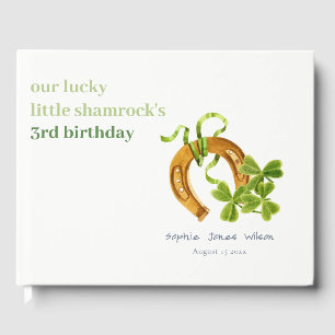 Niedlicher Lucky Kleeblatt St Patrick's Day Kinder Gästebuch