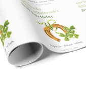 Niedlicher Lucky Kleeblatt St Patrick's Day Kinder Geschenkpapier (Rolleneckpunkt)