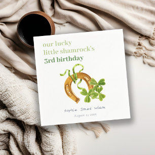 Niedlicher Lucky Kleeblatt St Patrick's Day Kinder Serviette
