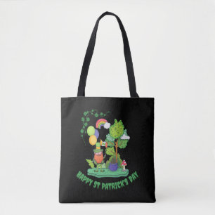 Niedlicher Lucky Rainbow Gnome Happy St Patricks D Tasche