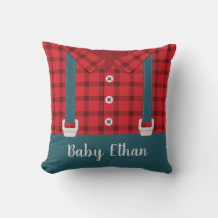 Niedlicher Lumberjack und Denim, Kinderzimmer-Deko Kissen