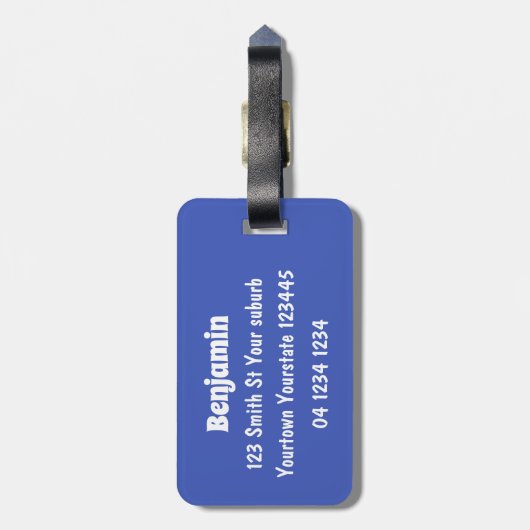 Niedlicher, lustig-grün-fröhlicher Chameleon-Carto Gepäckanhänger (Rückseite vertikal)