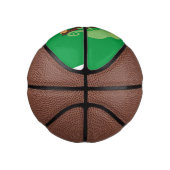 Niedlicher, lustig-grün-fröhlicher Chameleon-Carto Mini Basketball (Rechts)