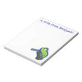 Niedlicher, lustig-grün-fröhlicher Chameleon-Carto Notizblock (Rotiert)