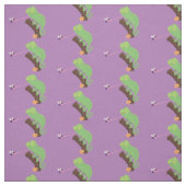 Niedlicher, lustig-grün-fröhlicher Chameleon-Carto Stoff (Muster)