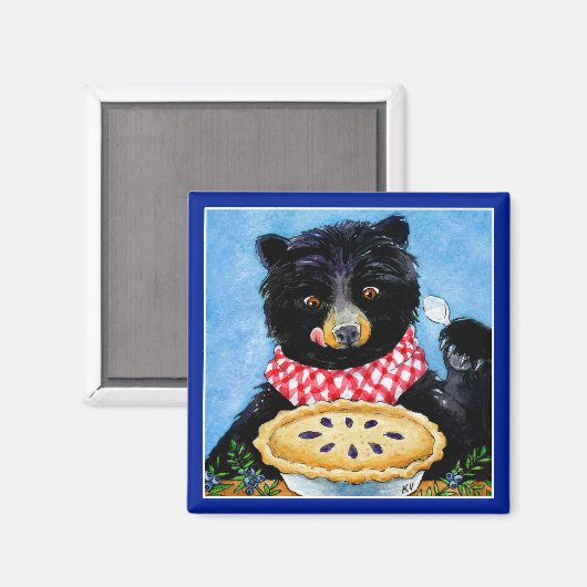 Niedlicher, lustiger Bärenkuchen-Magnet Magnet (Vorderseite/Rückseite)