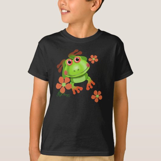 Niedlicher lustiger Baum-Frosch T-Shirt (Vorderseite)