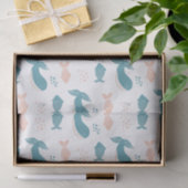 Niedlicher, lustiger Blauwal und Fisch. Nautische  Seidenpapier (Geschenk)