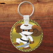 Niedlicher lustiger Cartoon Cheburashka Bär mit Sc Schlüsselanhänger (Vorderseite)