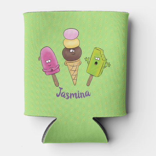 Niedlicher, lustiger Cartoon Dosenkühler (Vorderseite)