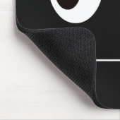 Niedlicher, lustiger Cartoon eines schwarzen Monst Mousepad (Ecke)