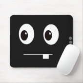Niedlicher, lustiger Cartoon eines schwarzen Monst Mousepad (Mit Mouse)