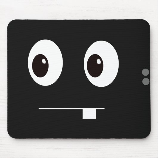 Niedlicher, lustiger Cartoon eines schwarzen Monst Mousepad (Vorne)