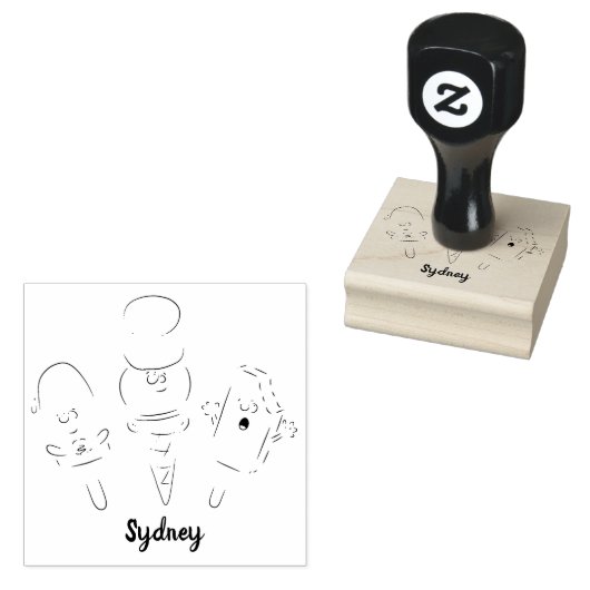 Niedlicher, lustiger Cartoon Gummistempel (Stempel)