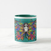 Niedlicher lustiger Catterfly Kunst CAT u. Tasse (Zentrum)